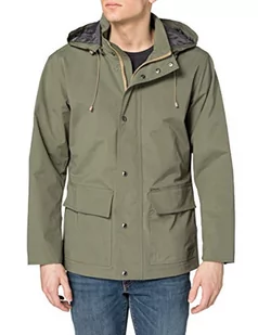 Cortefiel Męska kurtka parka Con Capucha Desmontable, zielony, M - Kurtki męskie - miniaturka - grafika 1