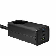 Akcesoria do smartwatchy - Szybka Ładowarka Sieciowa Akyga AK-CH-21 AC 230V 2x USB-C PD QC 3.0 65W GaN - miniaturka - grafika 1