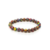 Bransolety męskie - Bransoletka koraliki wielokolorowa EM 29 - EM Men's Accessories - miniaturka - grafika 1
