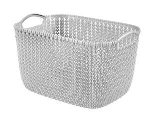 Curver Koszyk Knit, imitacja dzianiny, 19 L (Biały) - Pudła i pojemniki do przechowywania - miniaturka - grafika 1