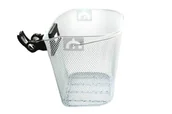 Koszyki rowerowe - Kosz przód mocowny na klick biały HT-025White - miniaturka - grafika 1