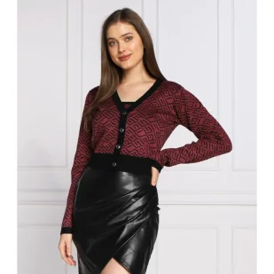 GUESS Kardigan JACQUARD | Regular Fit - Swetry damskie - miniaturka - grafika 1