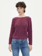 Swetry damskie - Pepe Jeans Sweter Nova PL702239 Różowy Regular Fit - miniaturka - grafika 1