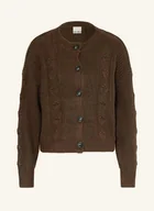 Swetry damskie - Ichi Kardigan Ihmylle braun - miniaturka - grafika 1