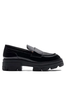 Badura Loafersy VILA-2876 Czarny - Półbuty damskie - miniaturka - grafika 1