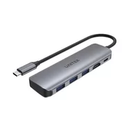 Adaptery i przejściówki - Unitek HUB USB-C; 3x USB 3.1 ;PD 100W; HDMI; H1107E H1107E - miniaturka - grafika 1