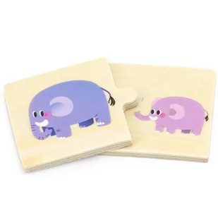 VIGA Drewniane Puzzle Układanka Zwierzątka Małe i Duże - Puzzle - miniaturka - grafika 3