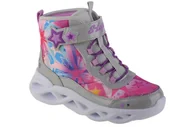 Moda i Uroda OUTLET - Skechers Twisty Brights - Sweet Starz 302690L-SMLT, dla dziewczynki, buty zimowe, Srebrny - miniaturka - grafika 1