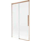 Parawany nawannowe - Mexen Rox parawan nawannowy 2-skrzydłowy rozsuwany 100 x 150 cm, transparent, miedź szczotkowana - 8C9-100-001-65-00 - miniaturka - grafika 1