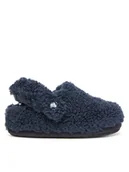 Buty dla dziewczynek - Crocs Kapcie Toddler Classic Cozzzy Slipper 210857 Granatowy - miniaturka - grafika 1