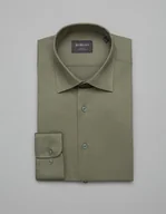 Koszule męskie - koszula simeria 00380 długi rękaw zielony slim fit - miniaturka - grafika 1