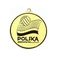 Gadżety dla kibiców - Medal złoty ogólny z miejscem na emblemat 50 mm - medal stalowy z grawerowaniem laserem- RMI - miniaturka - grafika 1