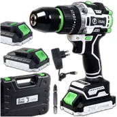 Wiertarko-wkrętarki akumulatorowe - ISAJ WIERTARKO WKRĘTARKA AKUMULATOROWA RS1 UDAROWA BEZSZCZOTKOWA 2x AKU 21V - miniaturka - grafika 1