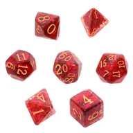 Akcesoria do gier planszowych - Rebel Komplet kości RPG czerwone Gęsty rdzeń - miniaturka - grafika 1