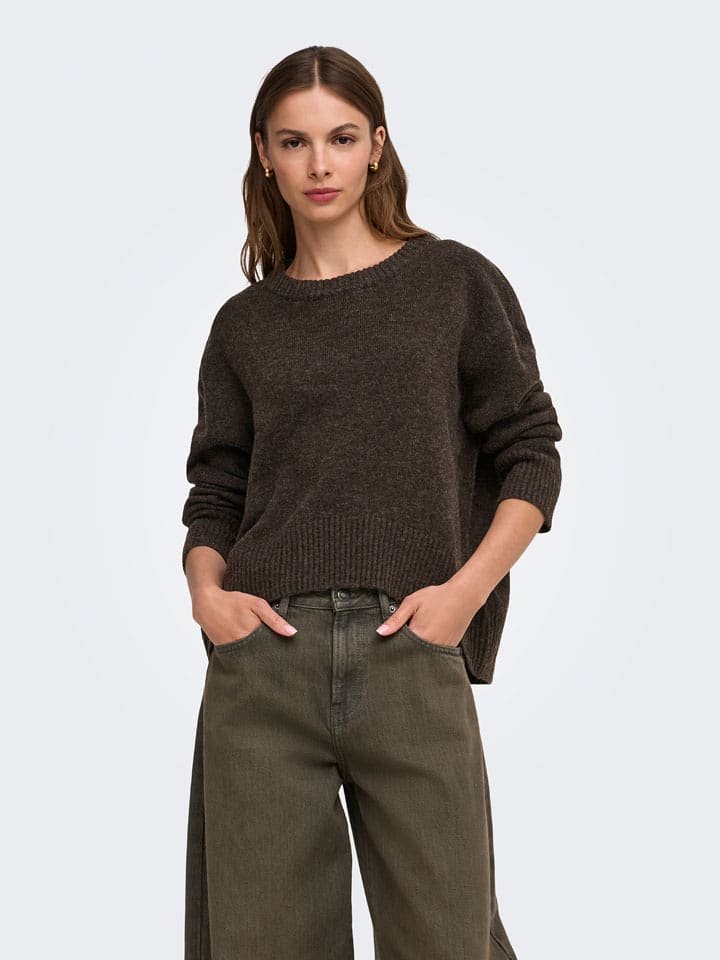 ONLY Sweter w kolorze brązowym