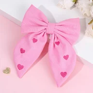 Ozdoby do włosów - TEMU 1 szt. Spinki do włosów z motywem na Walentynki, minimalistyczne spinki z poliestru, eleganckie akcesoria do włosów na co dzień, idealne na - miniaturka - grafika 1