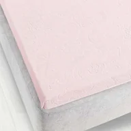 Prześcieradła - Prześcieradło frotte bez gumki 175x220 Tulipan różowe jasne żakardowe - miniaturka - grafika 1