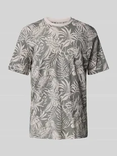 T-shirt z prążkowanym, okrągłym dekoltem model ‘PERRY’ - Koszulki męskie - miniaturka - grafika 1