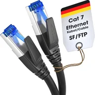 Kable miedziane - KabelDirekt – Kabel Ethernet CAT7 z potrójnym ekranem, kabel Internet/LAN – 1 m (kabel sieciowy, 10Gbit/s dla maksymalnej prędkości włókien, wtyczka RJ45, Gaming/PS5/Xbox, czarny) - miniaturka - grafika 1