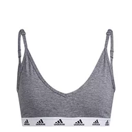 Biustonosze - adidas Kobiety Średnie wsparcie sportowe stanik, Dark Grey Heather/Black, XL - miniaturka - grafika 1