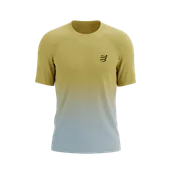 Koszulki sportowe męskie - COMPRESSPORT Koszulka biegowa PERFORMANCE SS T-SHIRT ceylon yellow/gray dawn - miniaturka - grafika 1