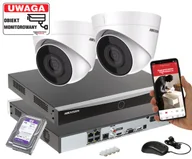 Zestawy do monitoringu - 2 kamery IP Hikvision DS-2CD1343G2-I  Rejestrator POE Dysk 1TB Inteligentna Detekcja MD 2.0 - miniaturka - grafika 1
