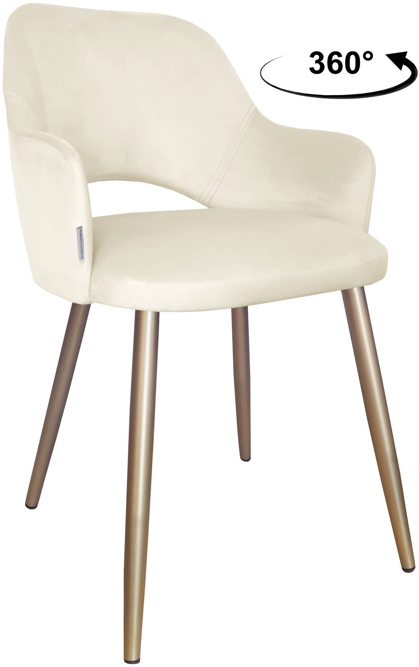 Krzesło obrotowe Milano podstawa złota MG50