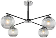 Lampy sufitowe - MLAMP LAMPA sufitowa ELM1859/4 8C BL MLAMP loftowa OPRAWA metalowe pręty chrom czarne ELM1859/4 8C BL - miniaturka - grafika 1