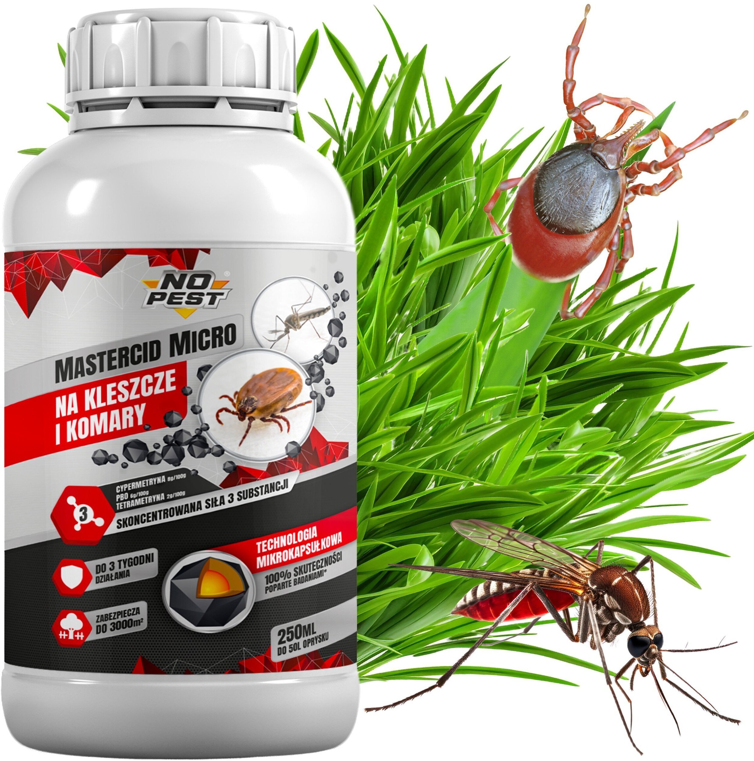 Oprysk Płyn Środek Preparat na Kleszcze Komary Owady Mikrokapsułkowy