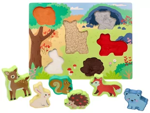 Układanka dotykowa 3D Zwierzęta z lasu - Łamigłówki - miniaturka - grafika 1