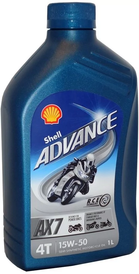 SHELL Advance AX7 4T 15W50 1L - półsyntetyczny olej motocyklowy