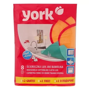 York Ściereczka LUX jak bawełna 8+2 szt. gratis! 3020340-008719 - Ściereczki, gąbki, czyściki - miniaturka - grafika 1