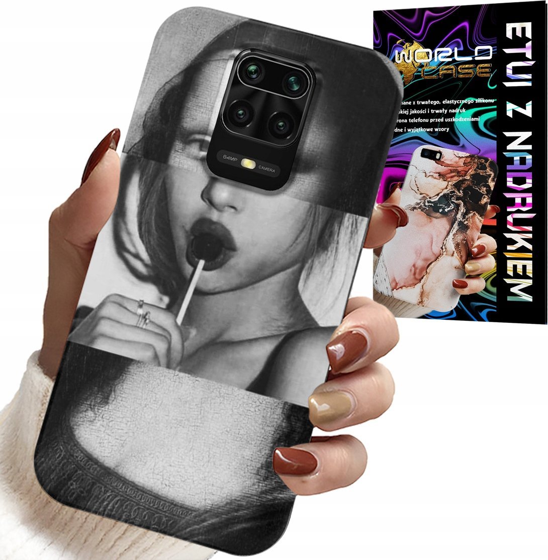 ETUI DO XIAOMI NOTE 9 PRO / 9S - MONA LISA Z LIZAKIEM MODNE WZORY CASE