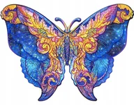 Puzzle - PUZZLE DREWNIANE DLA DOROSŁYCH KOLOROWY MOTYL A5 - miniaturka - grafika 1