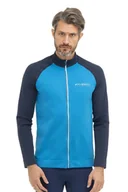 Bluzy sportowe męskie - Bluza termoaktywna męska Brubeck Athletic LS14080 niebieski/jeansowy - miniaturka - grafika 1