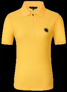 Koszulka polo COVALLIERO 24SS damska żółta, rozmiar: XS - Koszulki jeździeckie - miniaturka - grafika 1