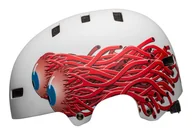 Kaski rowerowe - BELL kask rowerowy bmx LOCAL matte white eyes BEL-7129025 - miniaturka - grafika 1