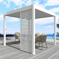 Kratki i pergole - Panel żaluzjowy poziomy do pergoli ELEGANCE/DELUXE/FUSION 1 m White - Gutroof - miniaturka - grafika 1