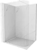 Ścianki i drzwi prysznicowe - Mexen Kioto ścianka prysznicowa zaokrąglona Walk-in 160 x 200 cm, transparent 8 mm, biała - 800-160-101-20-06 - miniaturka - grafika 1