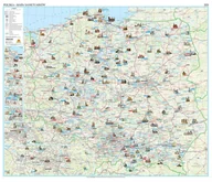 Mapy i plansze edukacyjne - EkoGraf, Polska mapa ścienna sanktuariów na podkładzie w drewnianej ramie, 1:600 000 - miniaturka - grafika 1