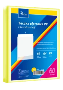 Teczka ofertowa A4 PP + 60 koszulek żółta - Tetis - Teczki i skoroszyty - miniaturka - grafika 1