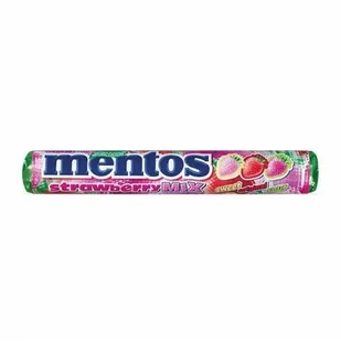 MENTOS Draże Strawberry Mix 37,5g - Cukierki - miniaturka - grafika 1