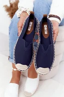 Espadryle damskie - Espadryle Na Plecionej Podeszwie Big Star HH274500 Granatowe-37 - miniaturka - grafika 1
