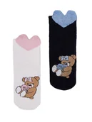 Skarpetki dla dzieci - Skarpetki dziewczęce skarpety dziecięce bawełniane długie 2PAK 23-26 MYWAY - inna (Inny) - miniaturka - grafika 1