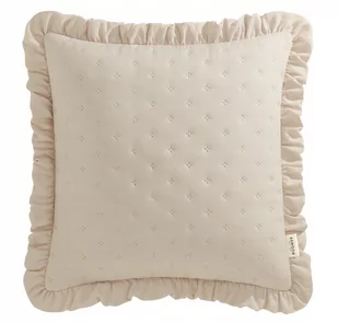 Poszewka dekoracyjna 45x45 ozdobna Molly kremowa - Narzuty - miniaturka - grafika 1