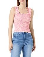 Koszulki i topy damskie - Bestseller A/S PCTAYLIN Smock TOP, Tropical Peach/Aop: różowy kwiat, M - miniaturka - grafika 1