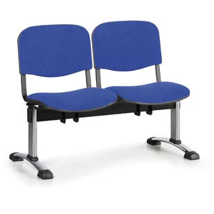 B2B Partner Tapicerowana ławka VIVA, 2-siedziska, chromowane nogi 150599 - Inne meble biurowe - miniaturka - grafika 1