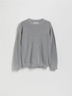 Reserved - Strukturalny sweter - jasnoszary - Bluzy dla chłopców - miniaturka - grafika 1