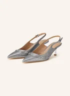Czółenka - Guess Czółenka Typu Slingback Yanai Z Nitami silber - miniaturka - grafika 1