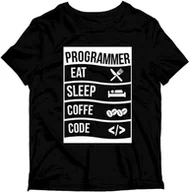Gadżety dla niej i dla niego - Koszulka Programmer Eat Sleep Code - miniaturka - grafika 1